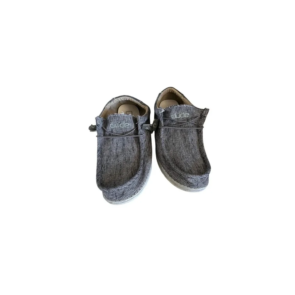 Hey Dude Wally‎ Woven Cargo Men's Size 10 Gray Lightweight Slip-On Shoes